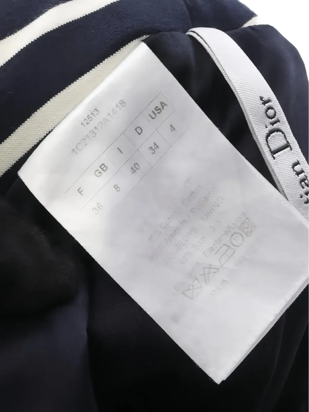 Christian Dior Pre-Owned ストライプ柄 ボタン付きスカート - 画像2