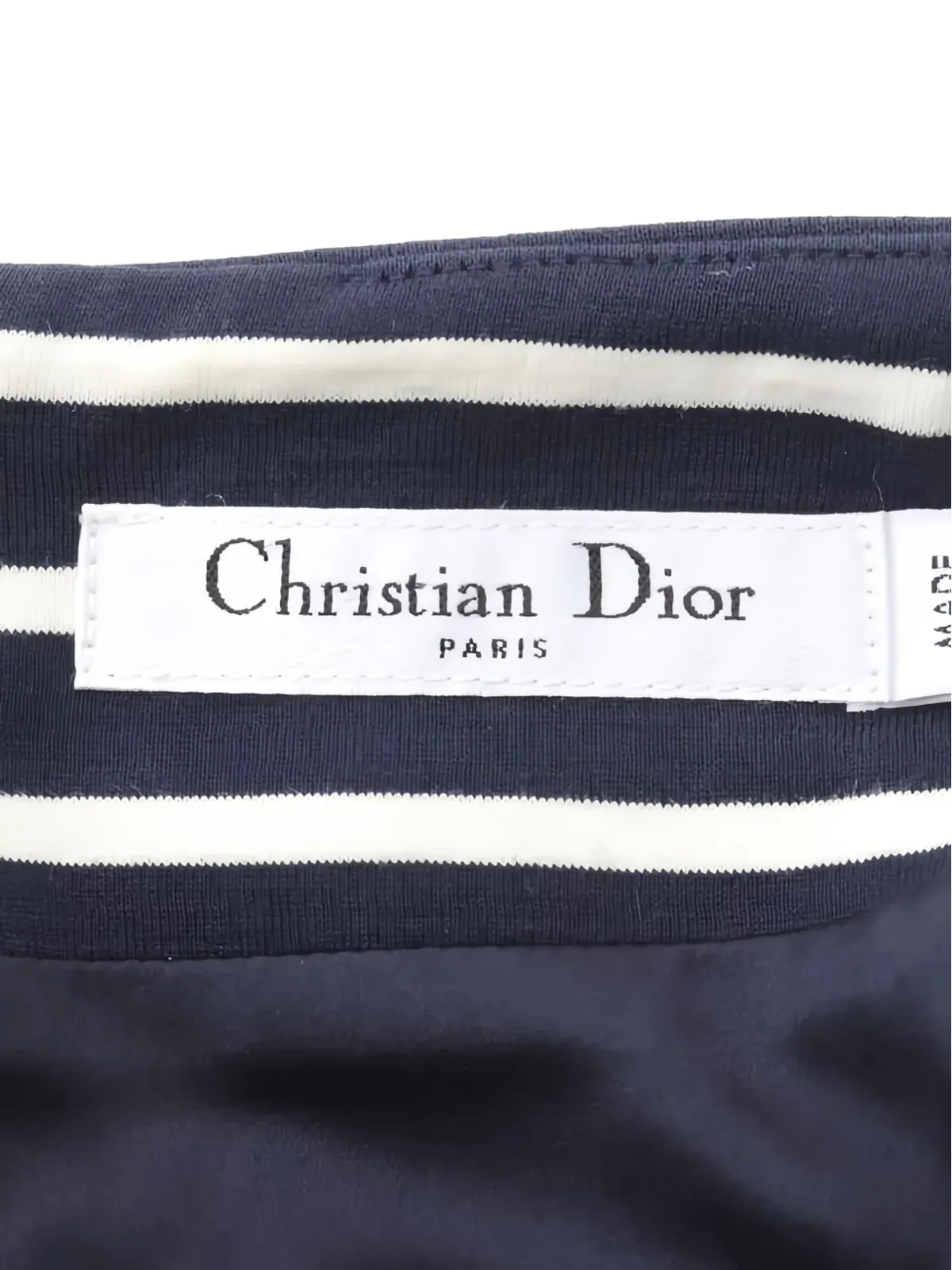 Christian Dior Pre-Owned ストライプ柄 ボタン付きスカート - 画像3