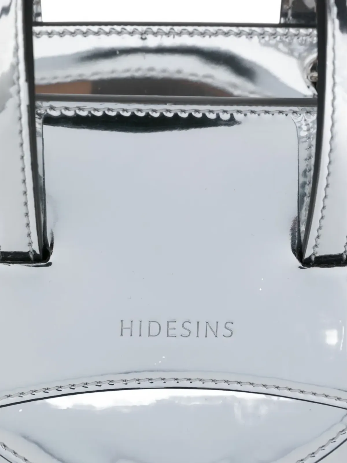 HIDESINS フラップミラートートバッグ - シルバー - 画像4