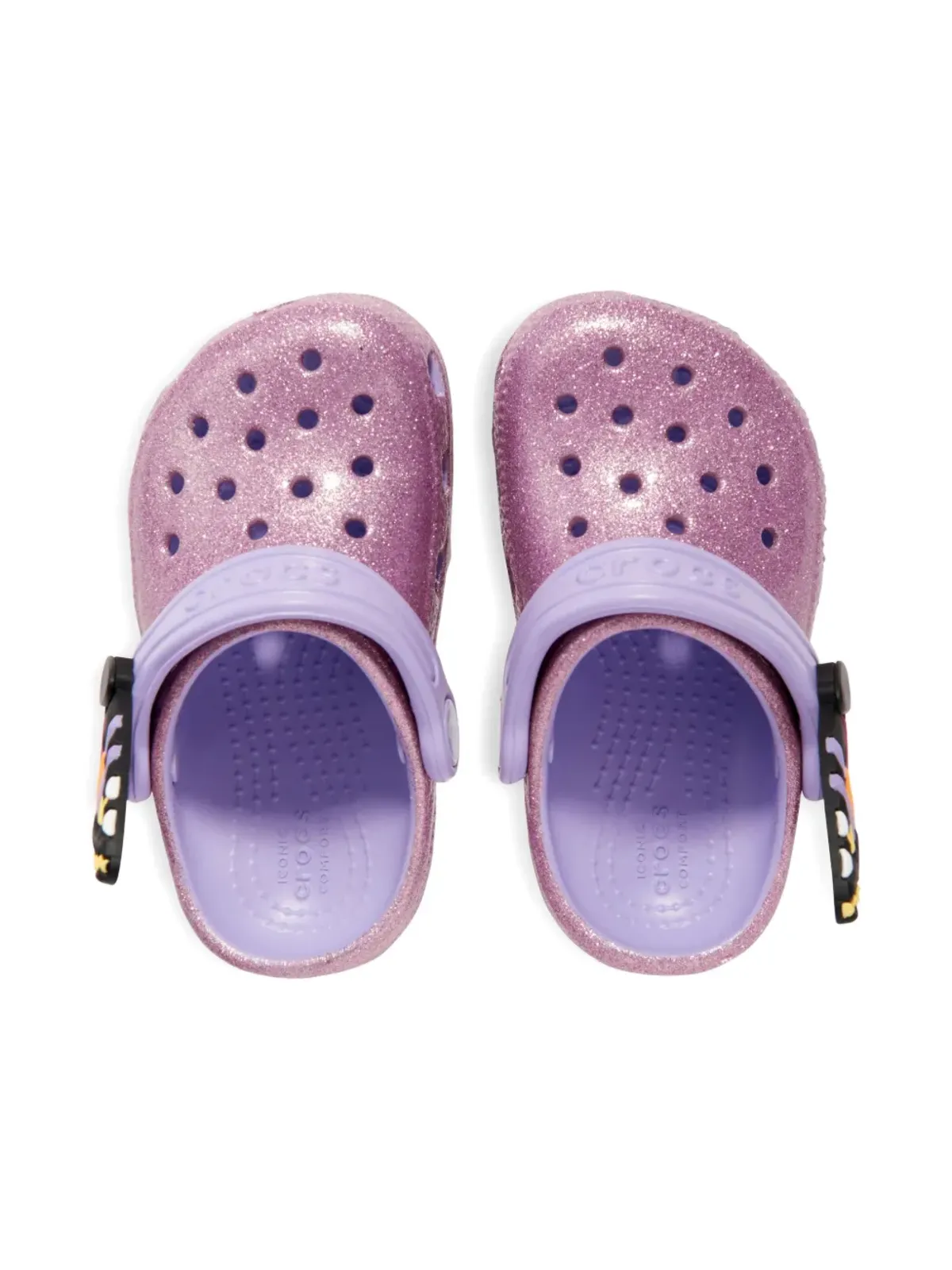 Crocs Kids グリッター蝶モチーフサンダル ピンク - 画像3