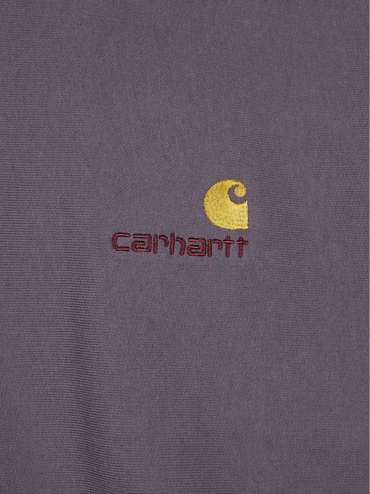 Carhartt WIP グレーのハーフジップ American Script 刺繍スウェットシャツ - 画像3