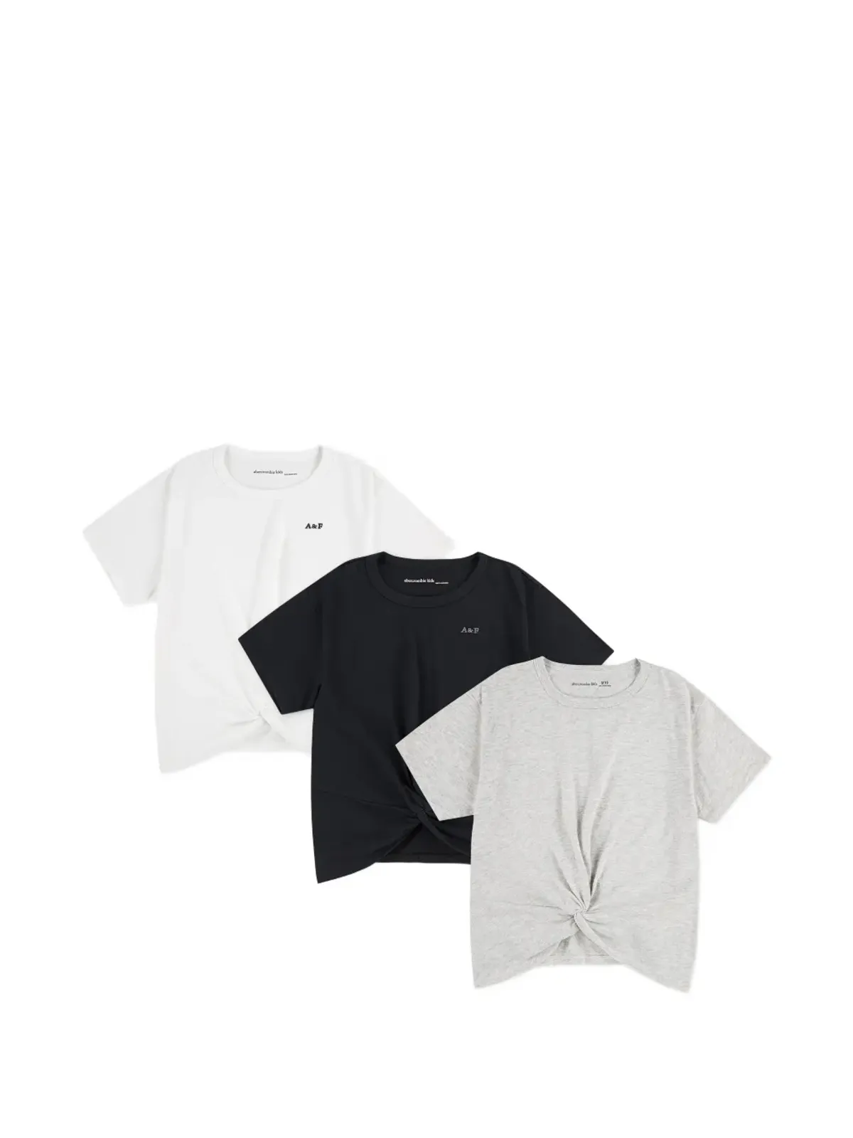 ABERCROMBIE FITCH KIDS ノットディテール Tシャツ 3枚組 - 画像1