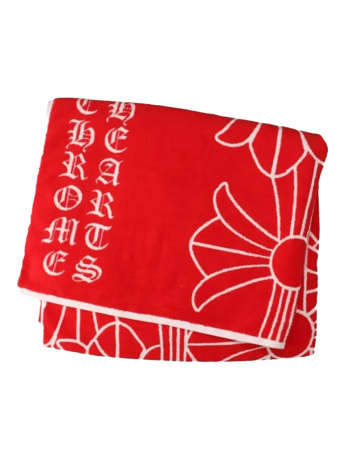 Chrome Hearts クロスビーチタオル - レッド - 画像1