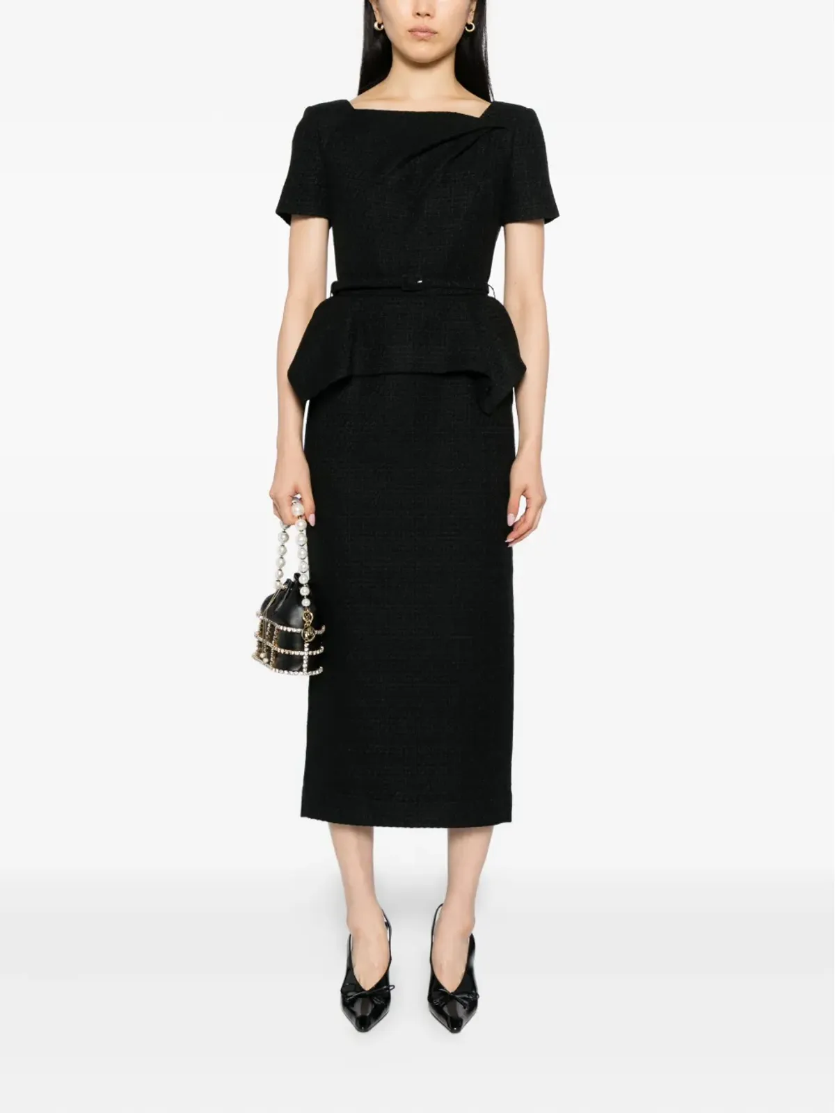 Roland Mouret ツイストペプラムドレス - 画像2