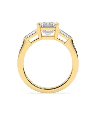 Tilla 14K イエローゴールド エメラルドカット ダイヤモンド リング - サムネイル2
