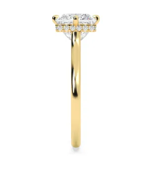 Tilla 14K イエローゴールド プリンセスカット ラボグロウン ダイヤモンド ソリテア リング - サムネイル4