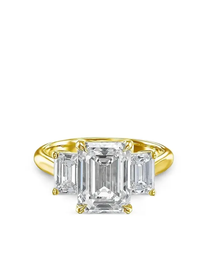 Tilla Tilla 14K yellow gold diamond Three Stone ringの商品画像
