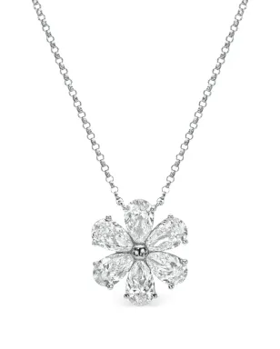 Tilla 14Kホワイトゴールド ダイヤモンド クラスター ネックレス - サムネイル1