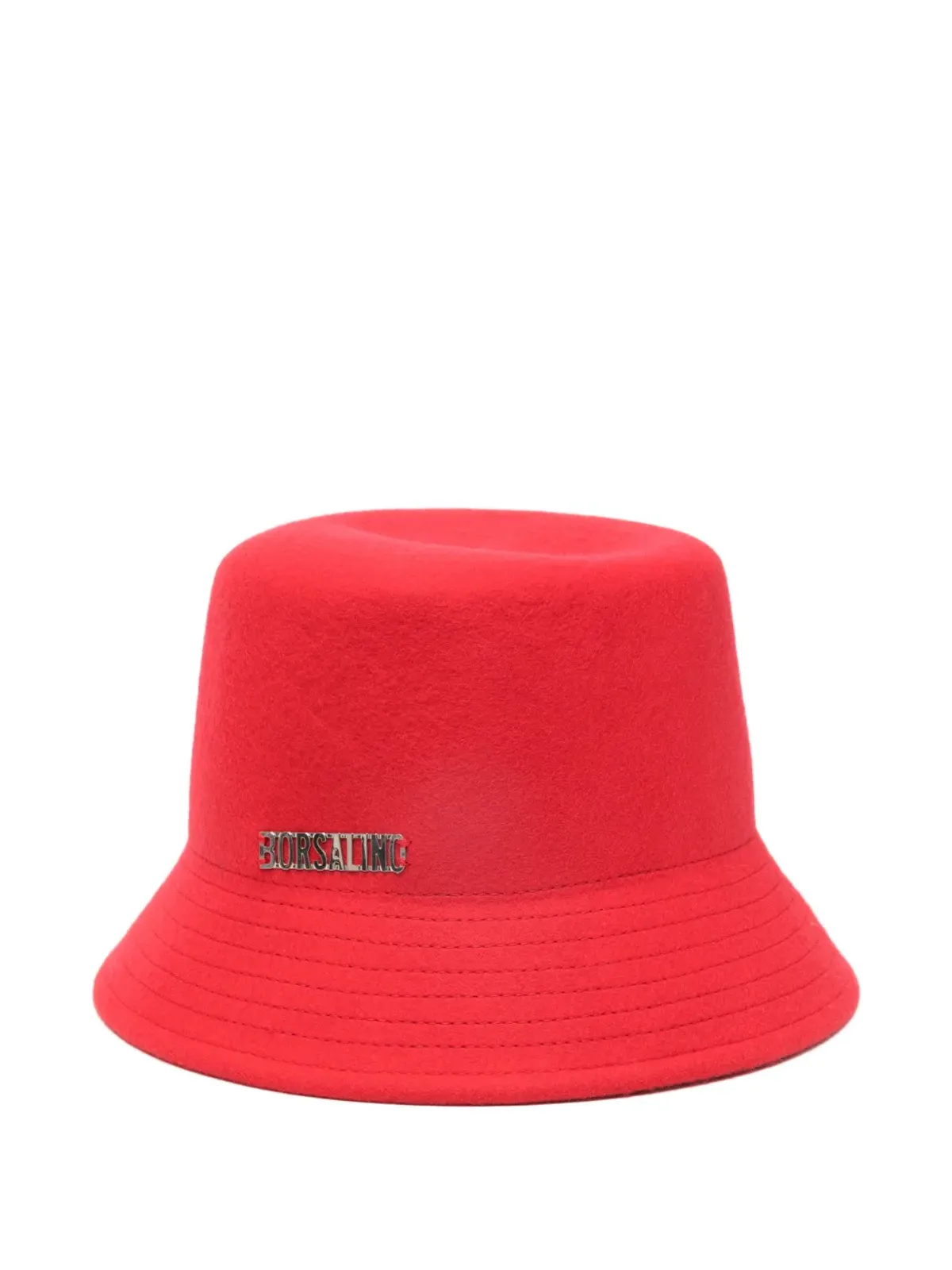 Borsalino ロゴプレート付きバケットハット - 画像1