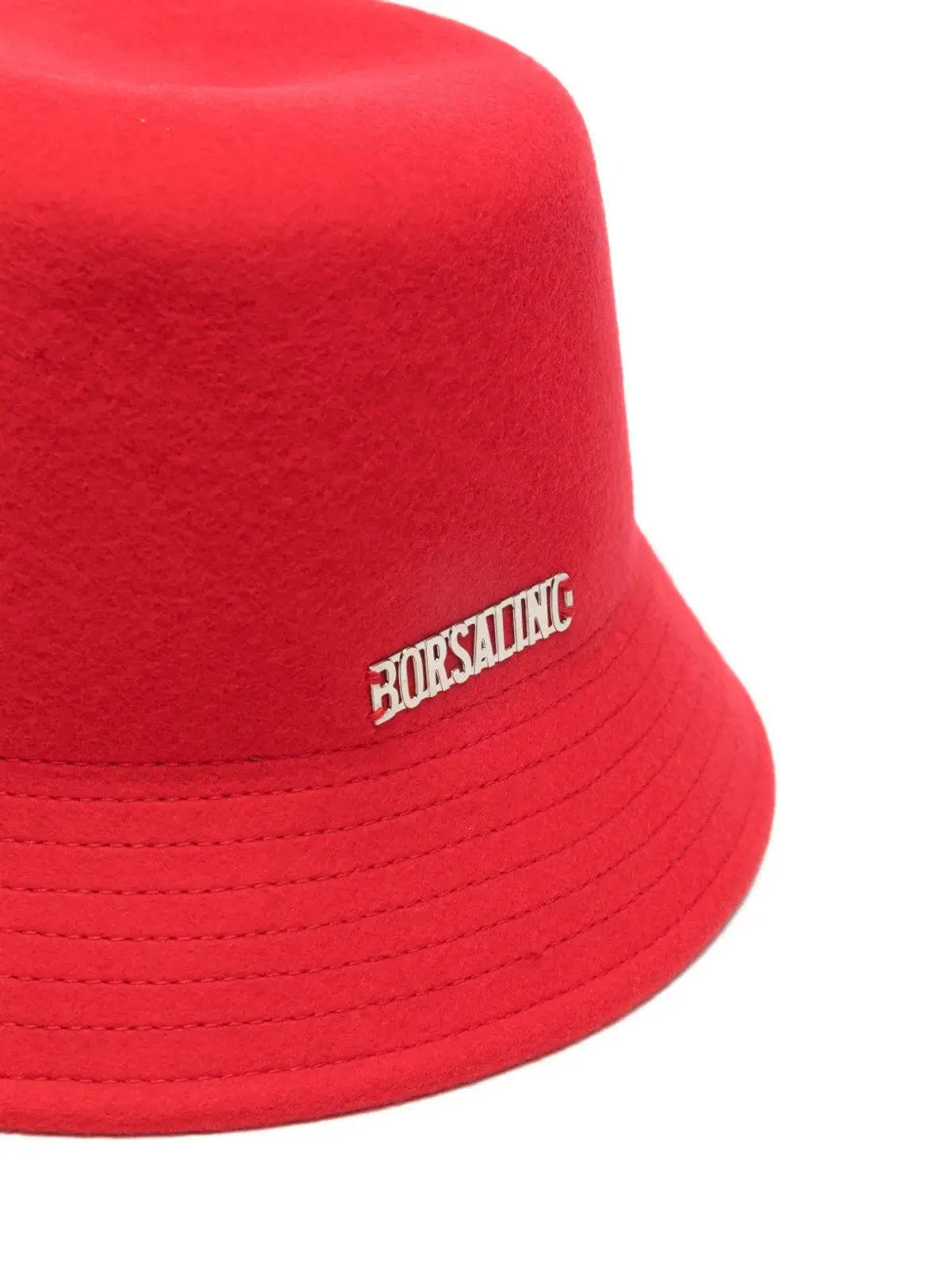 Borsalino ロゴプレート付きバケットハット - 画像3