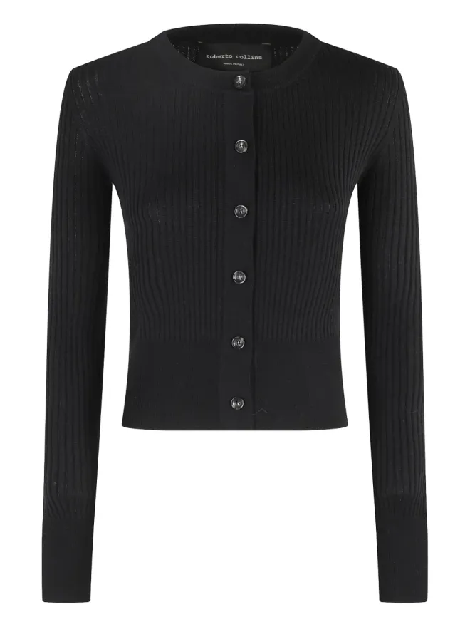 Roberto Collina Roberto Collina リブ編みカーディガンの商品画像