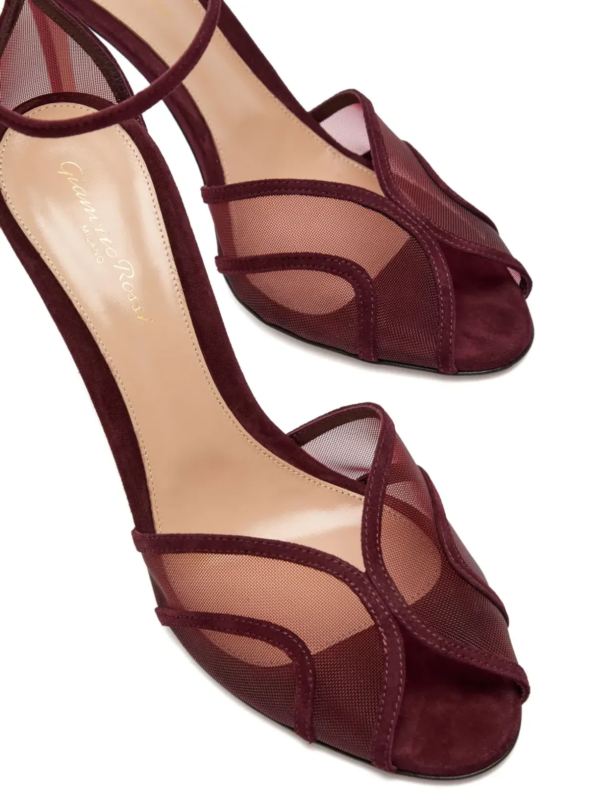 Gianvito Rossi 95mm ピープトゥサンダル - レッド - 画像2