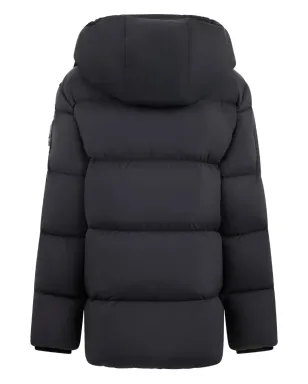 Moose Knuckles Kids ロゴプレート付きフードコート - サムネイル2