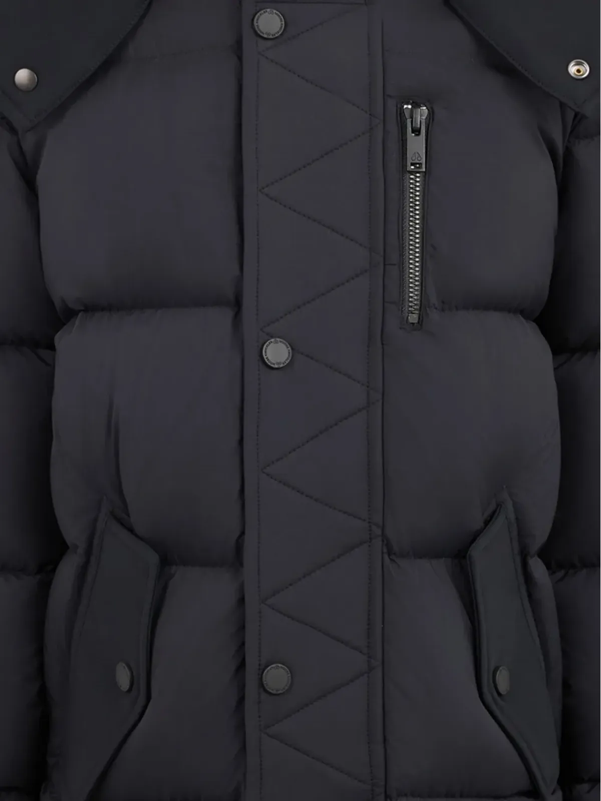 Moose Knuckles Kids ロゴプレート付きフードコート - 画像4