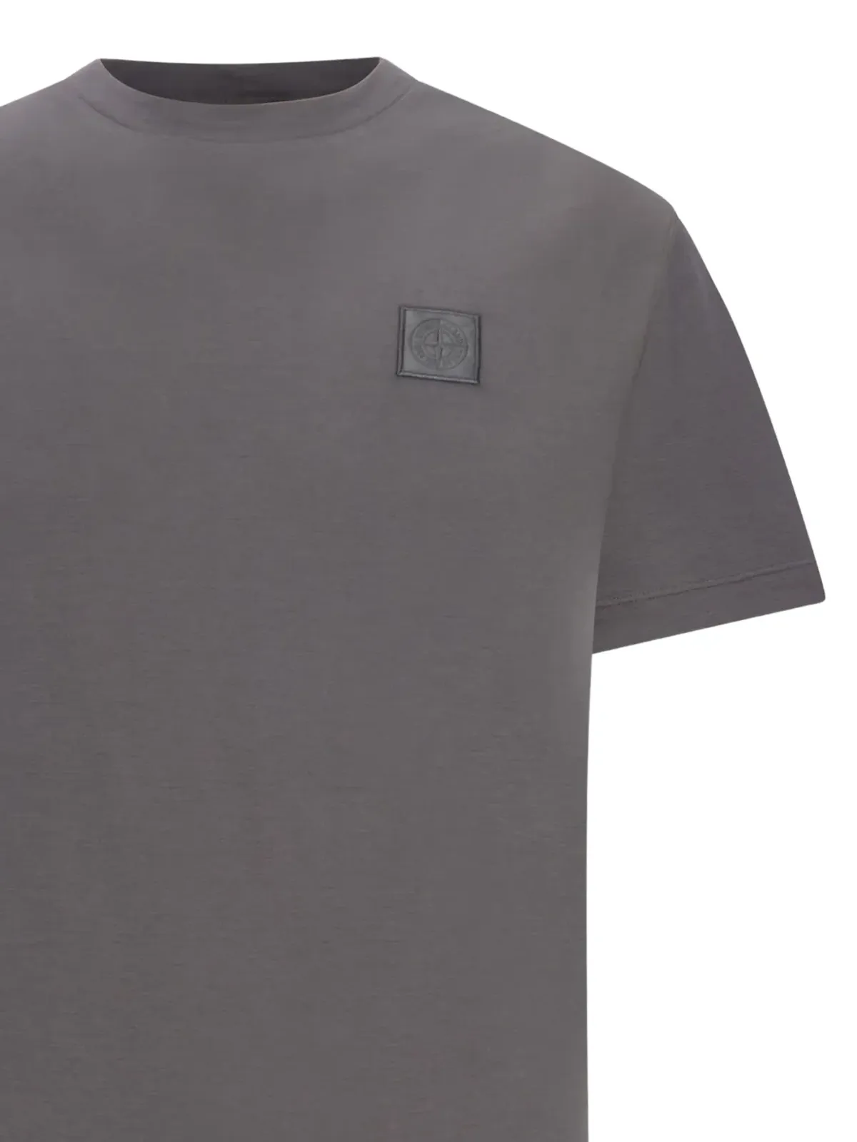 Stone Island クルーネック ロゴパッチ Tシャツ グレー - 画像2