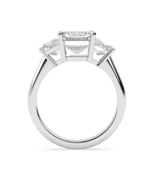 Tilla 14Kホワイトゴールド ダイヤモンド 3ストーンリング - シルバー - サムネイル2