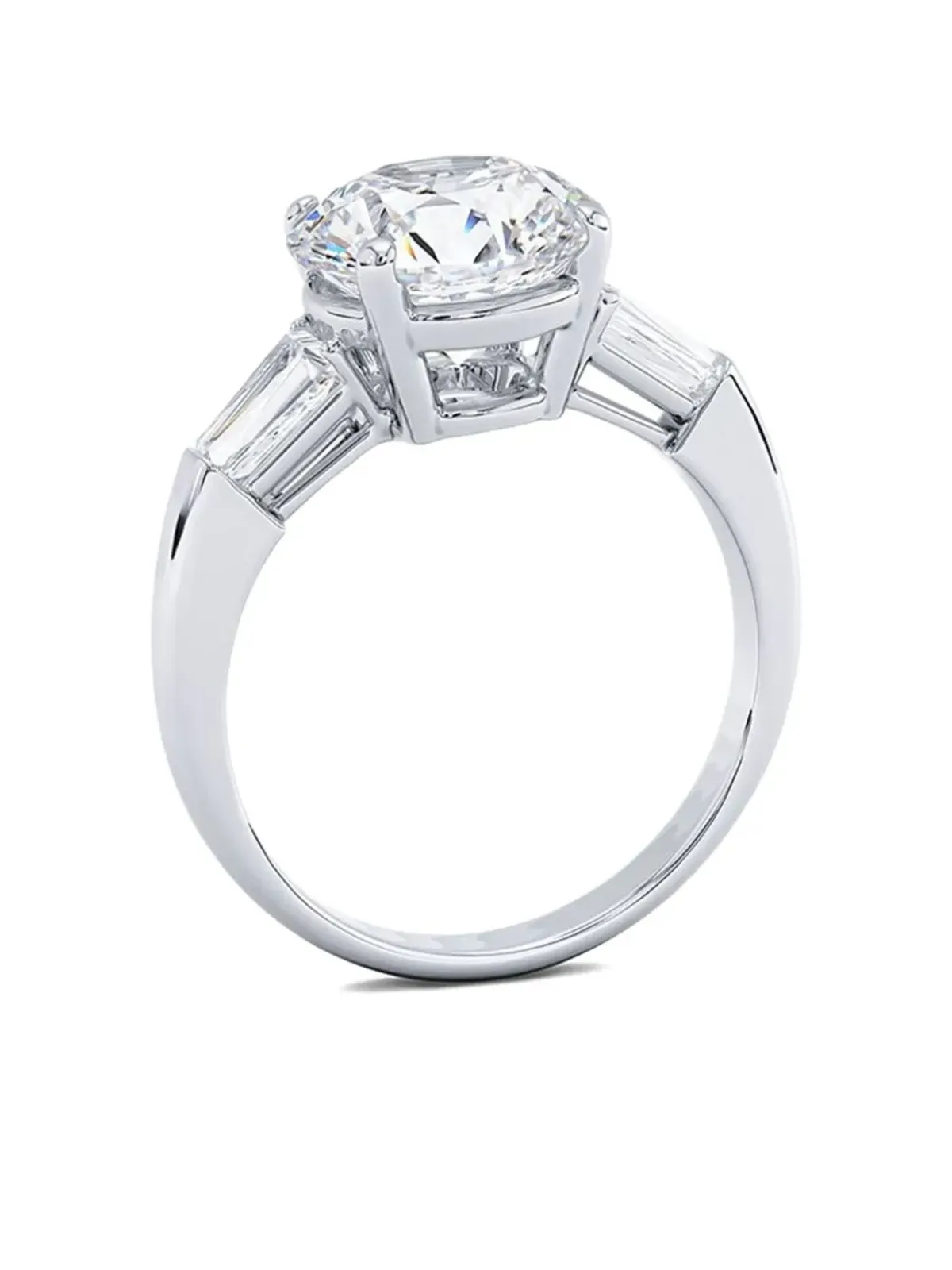 Tilla 14K white gold round diamond ring - 画像2
