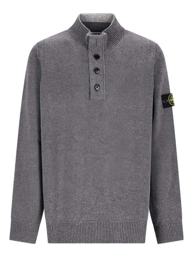 Stone Island Stone Island ボタン留め長袖ポロシャツの商品画像