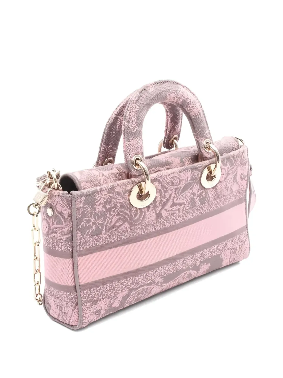 Christian Dior ビンテージ Lady D-Joy 花柄プリント 3ウェイ ハンドバッグ - ピンク - 画像2
