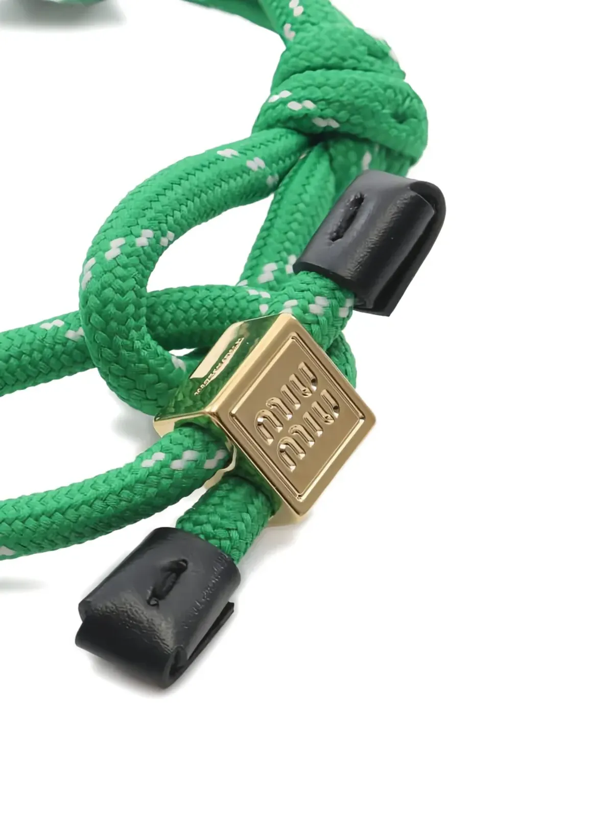 Miu Miu Pre-Owned ノットディテール ロゴチャーム ブレスレット - 画像4