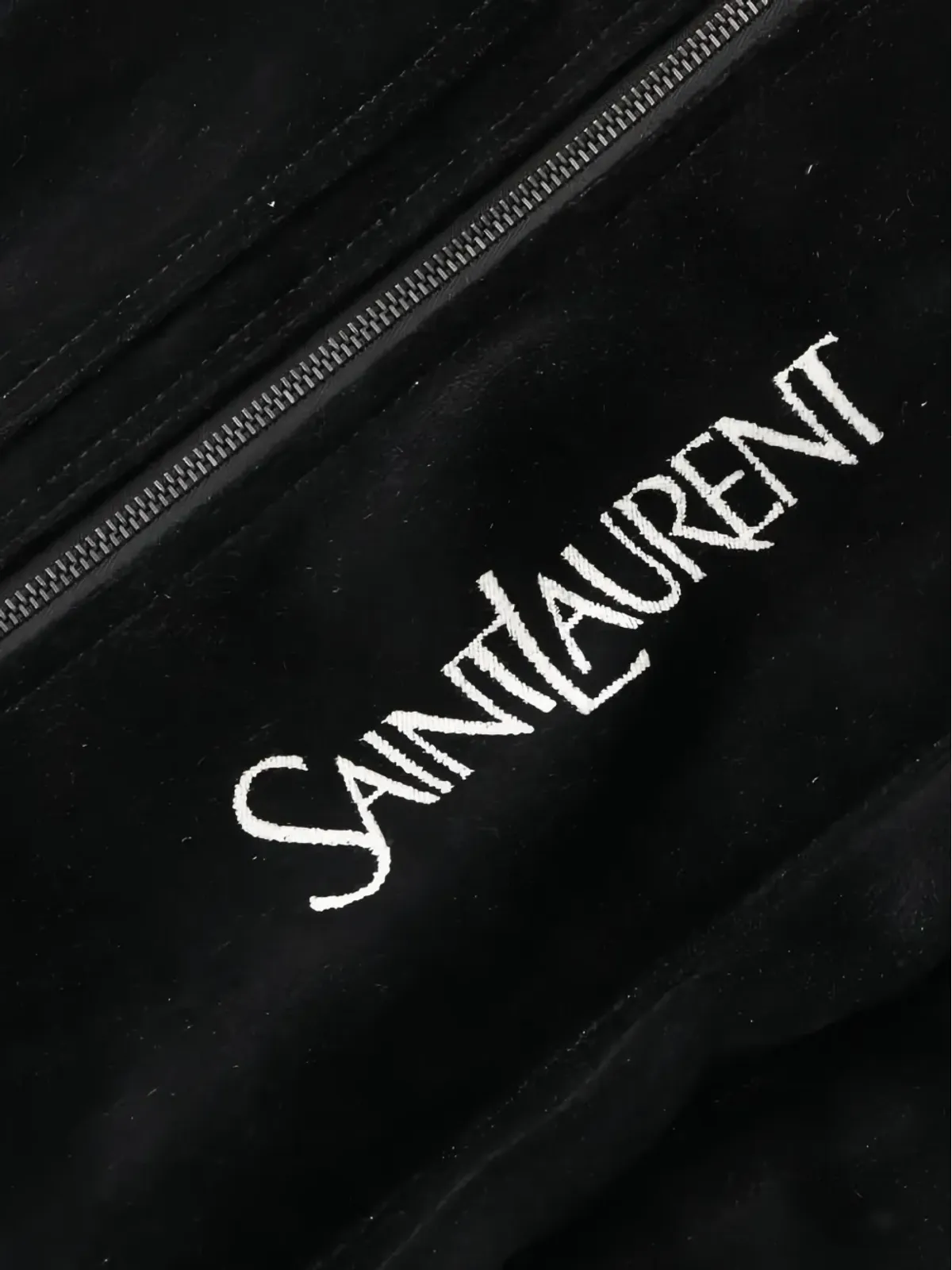 Saint Laurent Pre-Owned ビンテージ ロゴ刺繍入り レザー ダッフルバッグ - 画像3