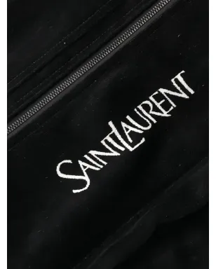 Saint Laurent Pre-Owned ビンテージ ロゴ刺繍入り レザー ダッフルバッグ - サムネイル3