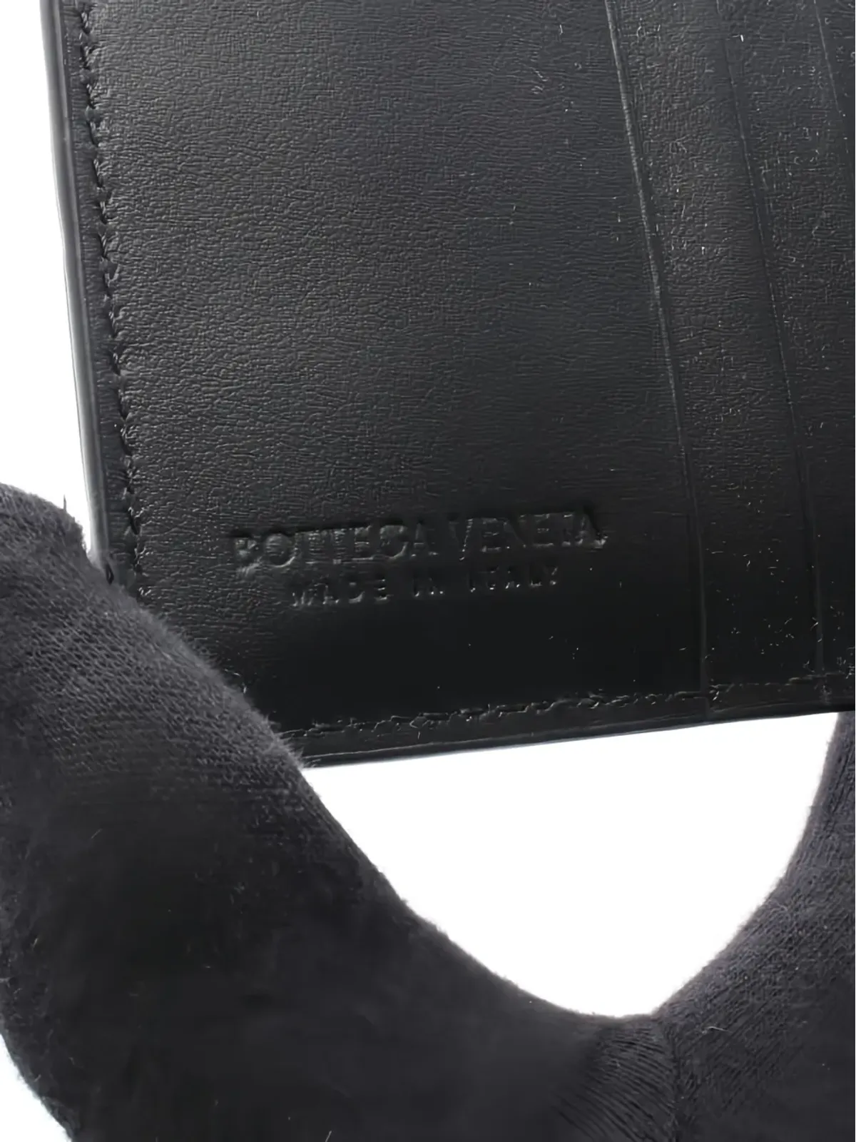 Bottega Veneta Pre-Owned イントレッチャートデザイン レザーウォレット - ブラック - 画像4