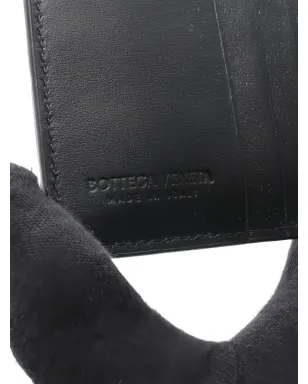 Bottega Veneta Pre-Owned イントレッチャートデザイン レザーウォレット - ブラック - サムネイル4