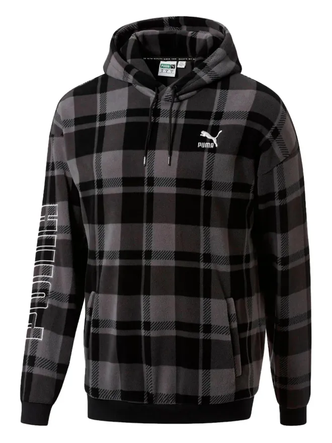 PUMA PUMA チェック柄ドローストリングパーカーの商品画像