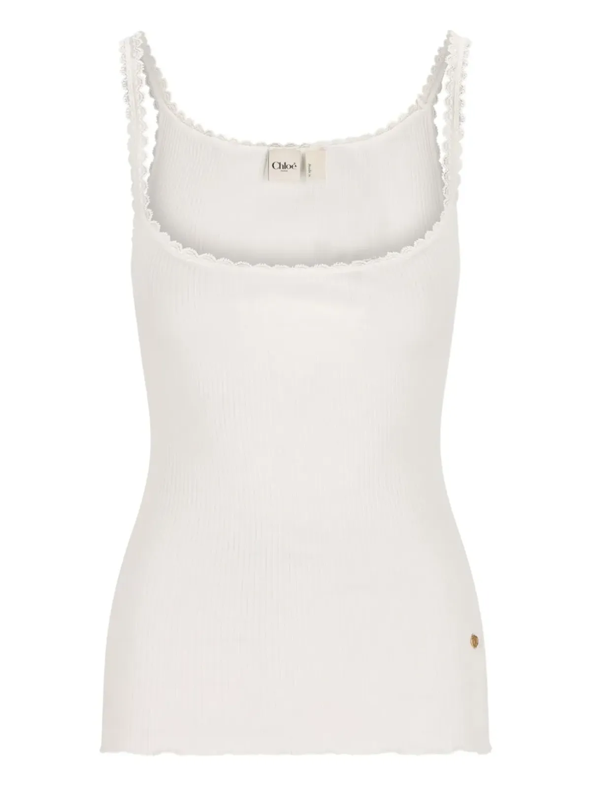 Chloé スカラップトリムのタンクトップ - 画像1