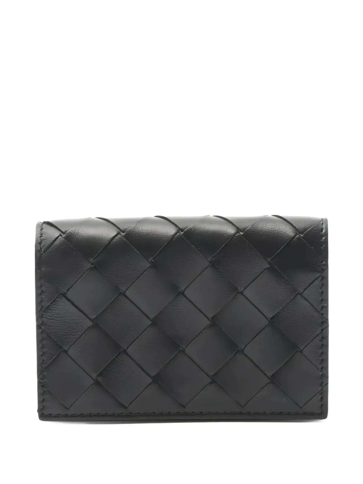 Bottega Veneta ビンテージ 2020s インテレッチャート レザー カードケース - ブラック - 画像1
