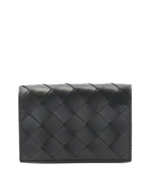 Bottega Veneta ビンテージ 2020s インテレッチャート レザー カードケース - ブラック - サムネイル1
