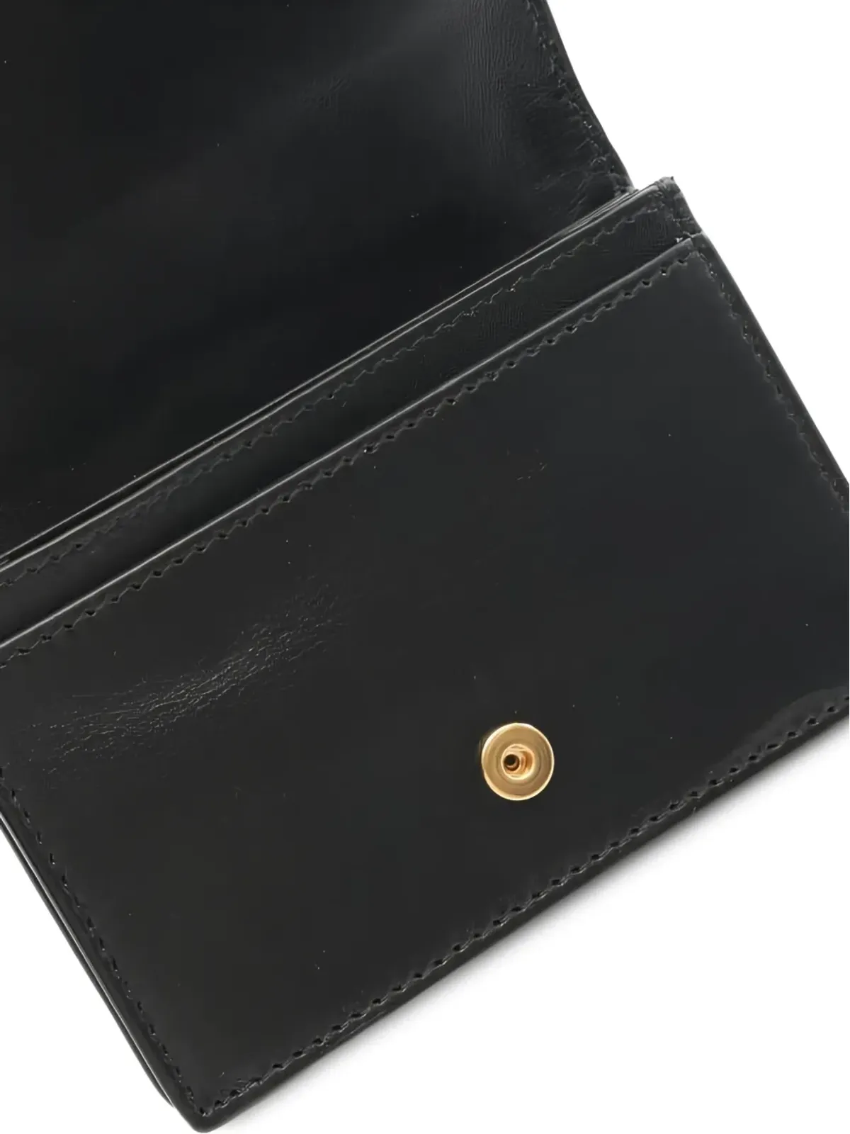 Bottega Veneta ビンテージ 2020s インテレッチャート レザー カードケース - ブラック - 画像5