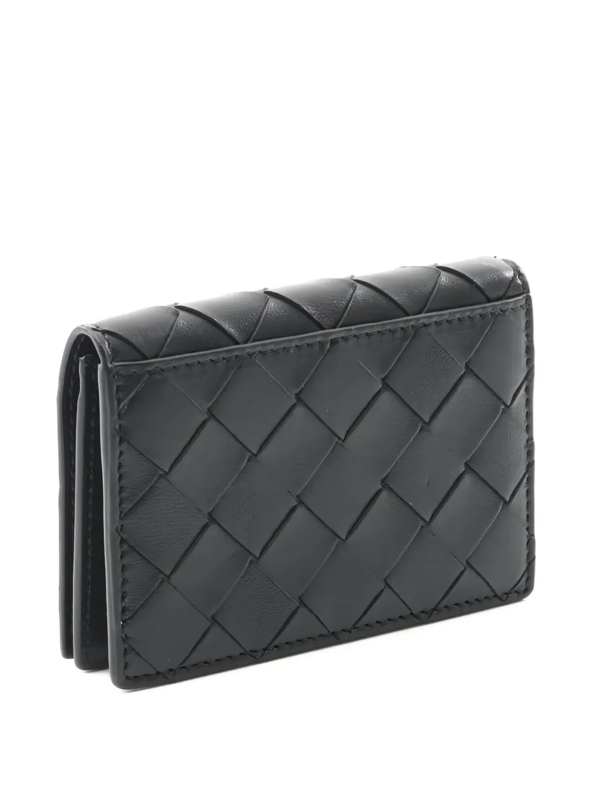 Bottega Veneta ビンテージ 2020s インテレッチャート レザー カードケース - ブラック - 画像2