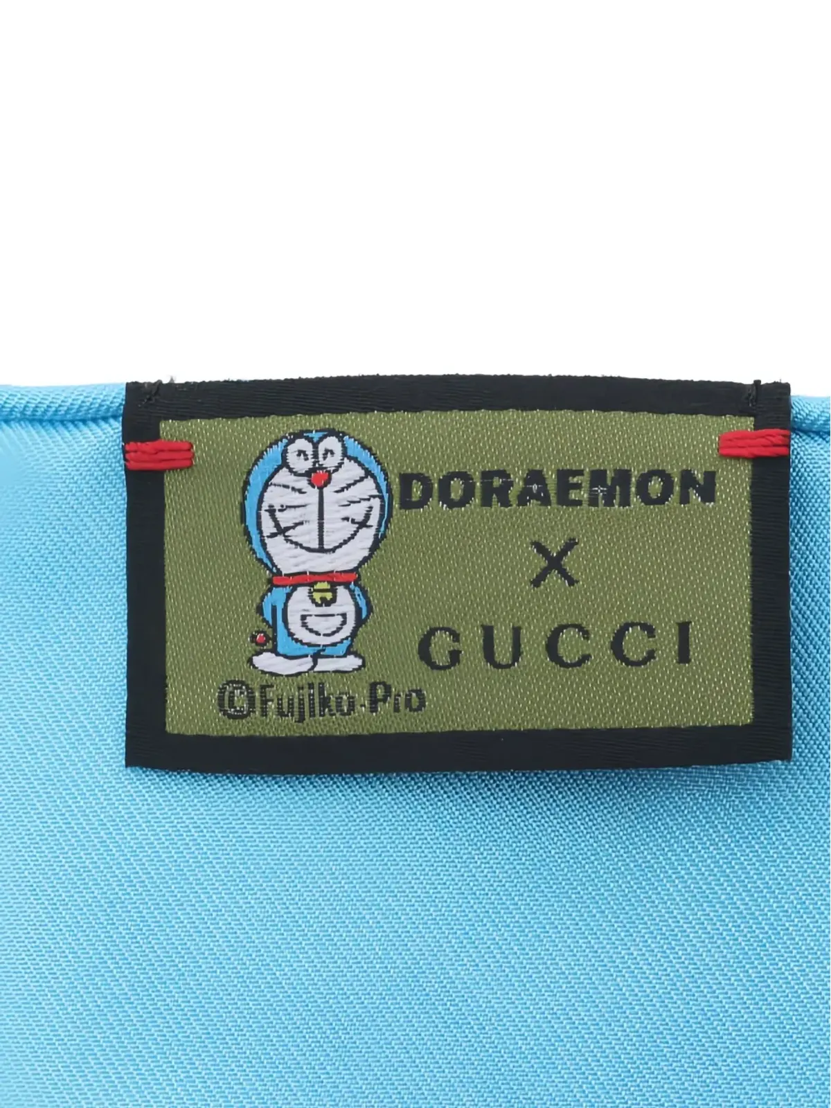Gucci Pre-Owned × ドラえもん シルクスカーフ ブルー - 画像3