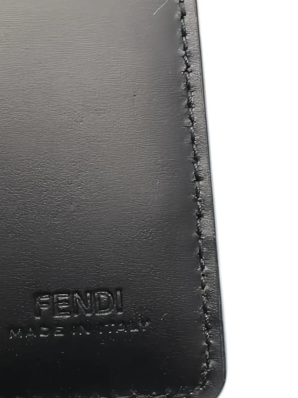 Fendi Pre-Owned 2020年代 シャドウ エンボス レザー カードケース - ブラック - 画像4