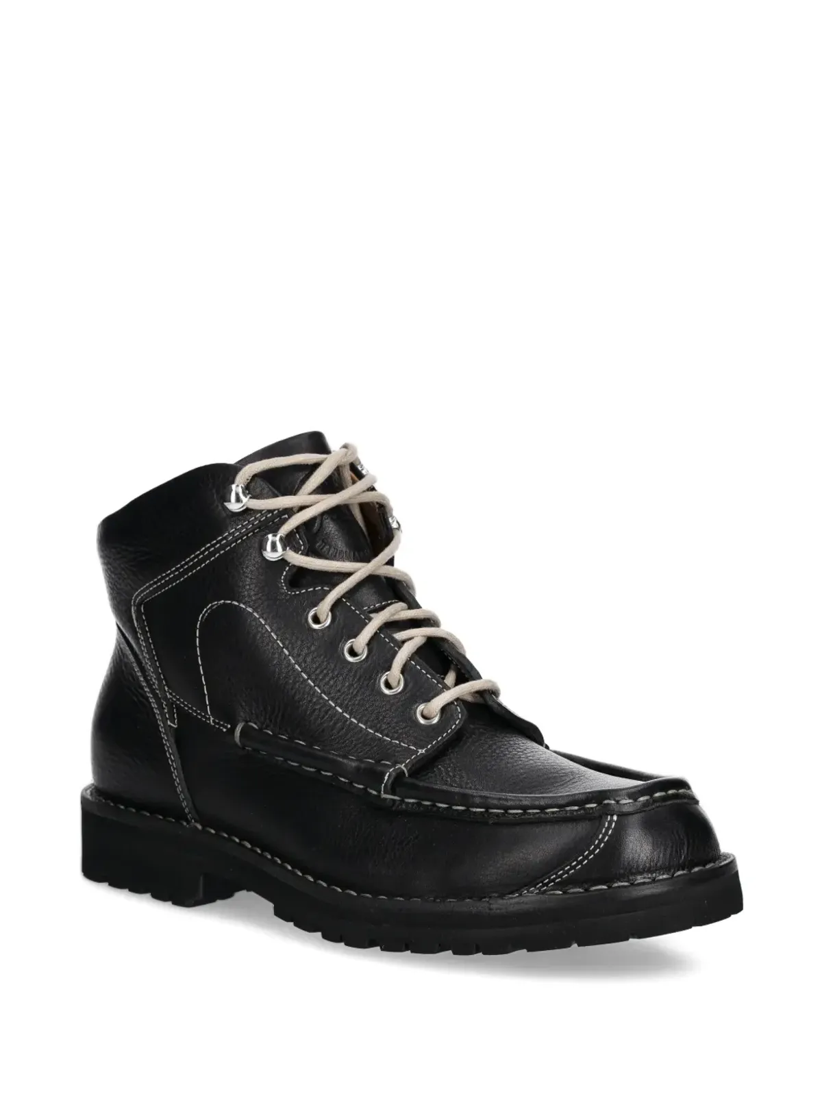 Fracap ステッチディテール レースアップ ブーツ - ブラック - 画像2