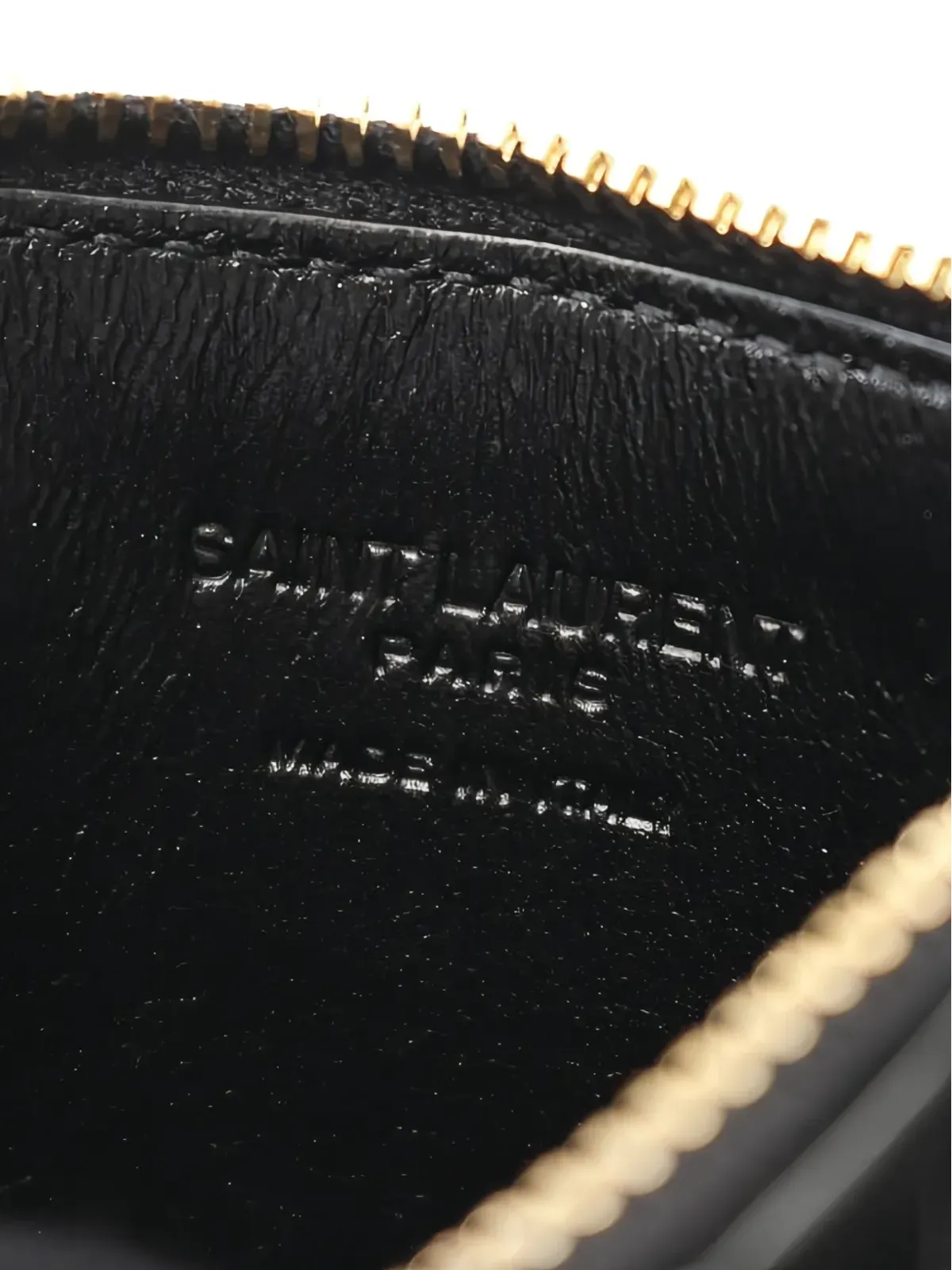 Saint Laurent Pre-Owned 2000s Fragment レザー コインパース ブラック - 画像4