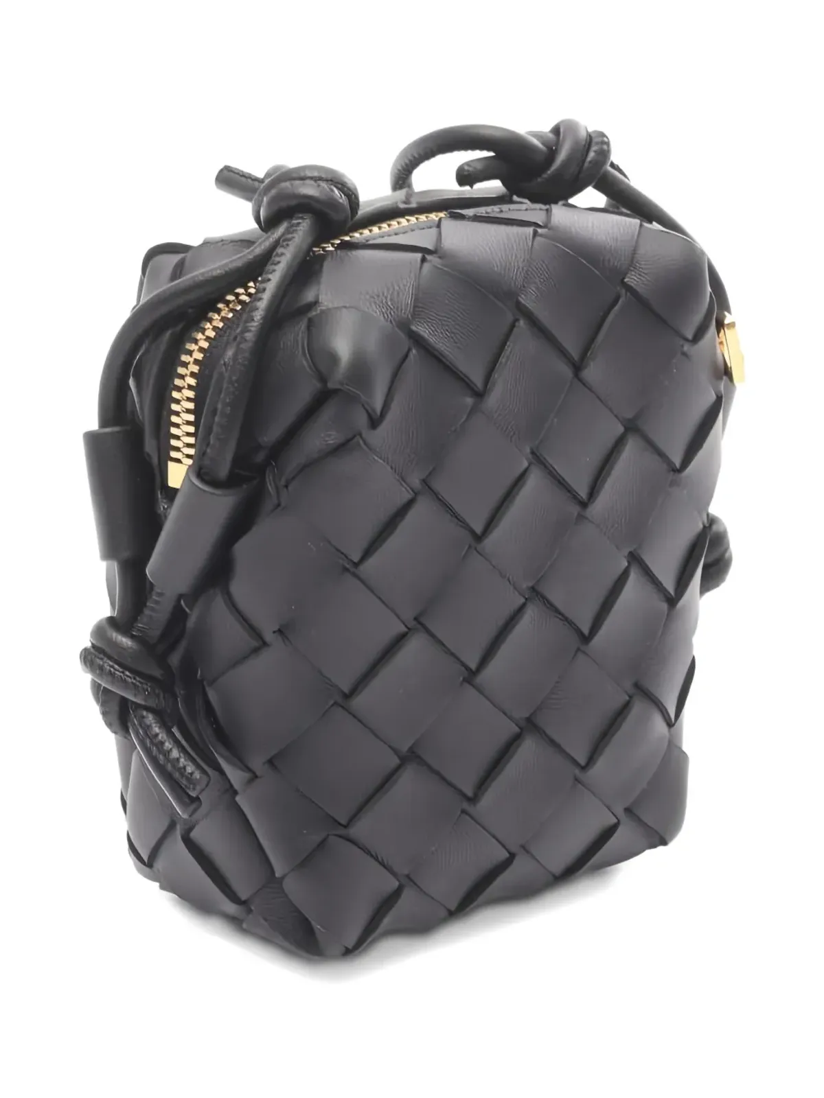 Bottega Veneta ビンテージ 2020s ミクロイントレッチアート ショルダーバッグ - ブラック - 画像2