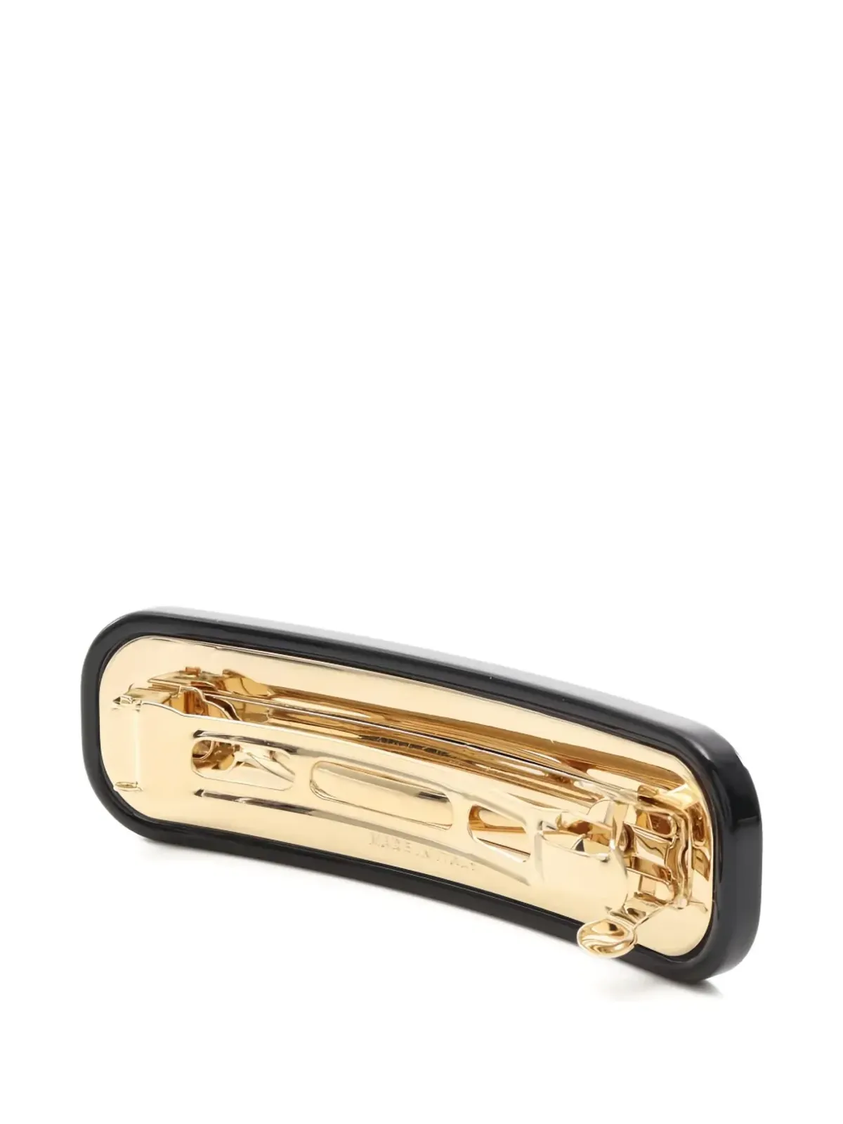Miu Miu Pre-Owned logo-lettering hair clip - Black - 画像2