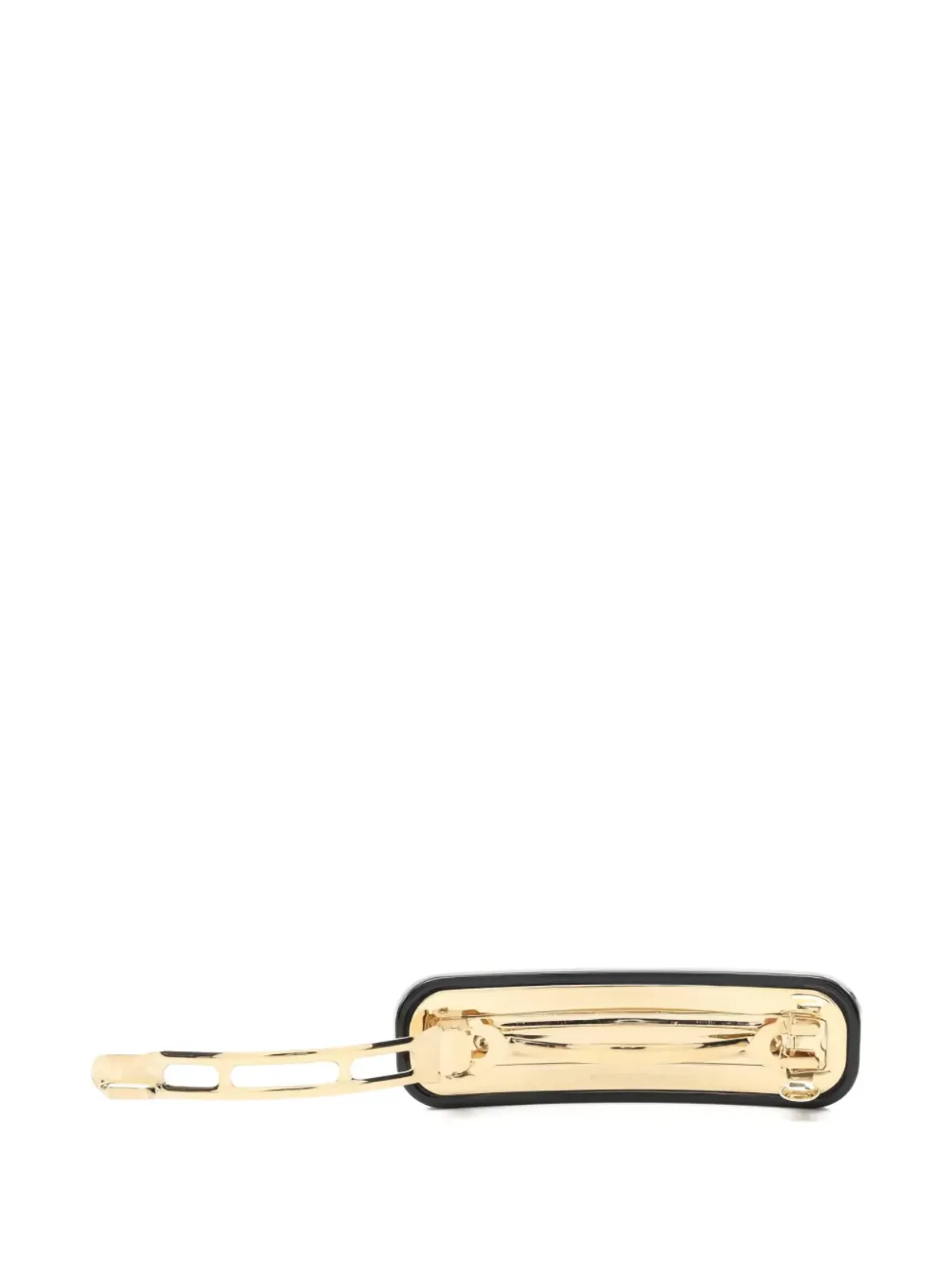 Miu Miu Pre-Owned logo-lettering hair clip - Black - 画像3