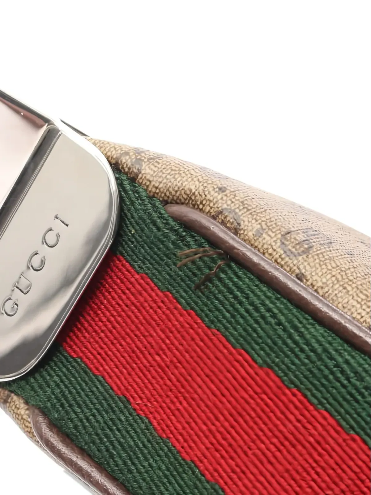Gucci ビンテージ Micro GG Sherry Line handbag - Beige, Brown, multicolor - 画像5