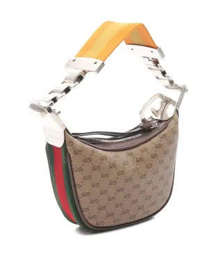 Gucci ビンテージ Micro GG Sherry Line handbag - Beige, Brown, multicolor - サムネイル2