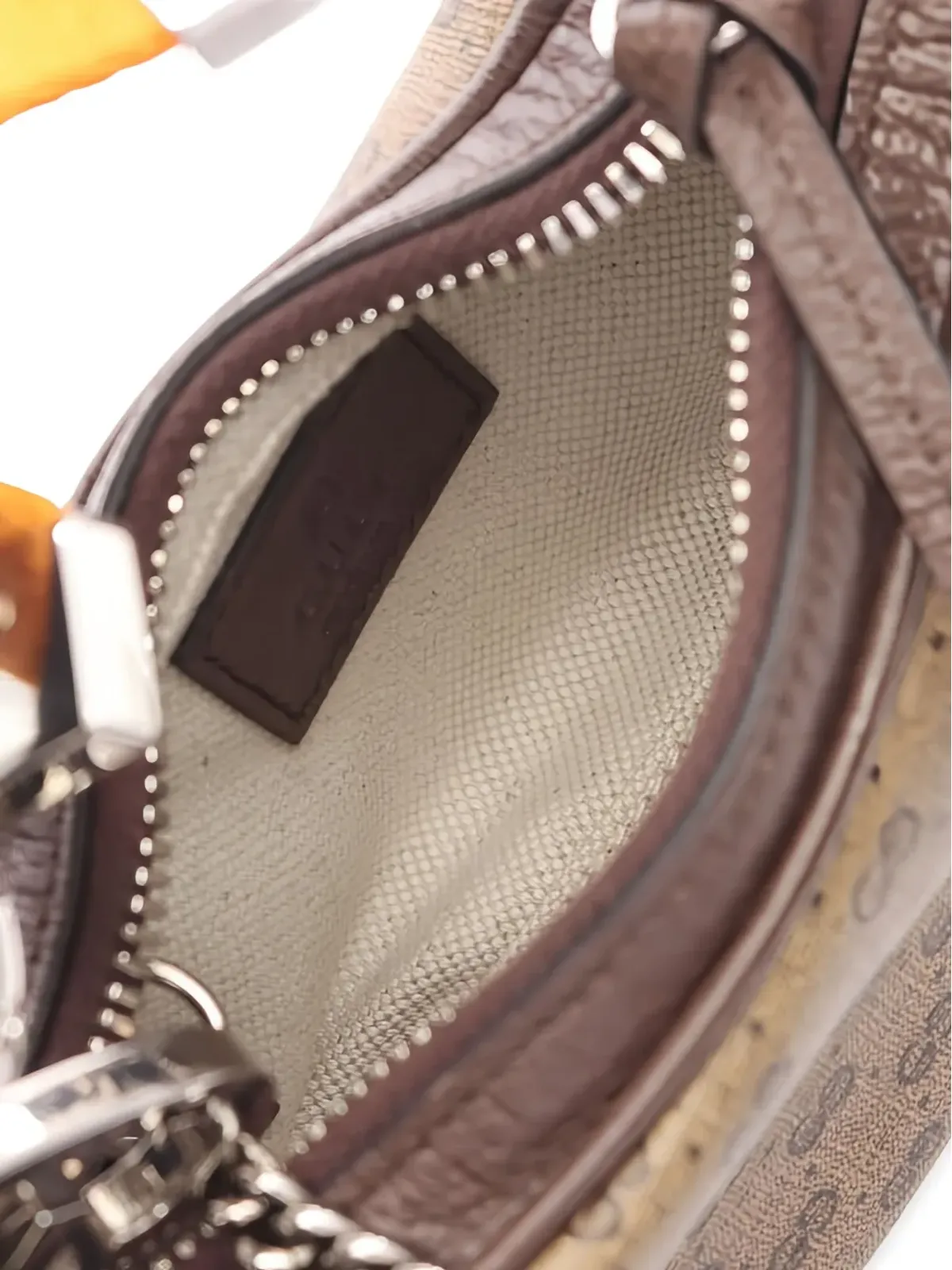 Gucci ビンテージ Micro GG Sherry Line handbag - Beige, Brown, multicolor - 画像3