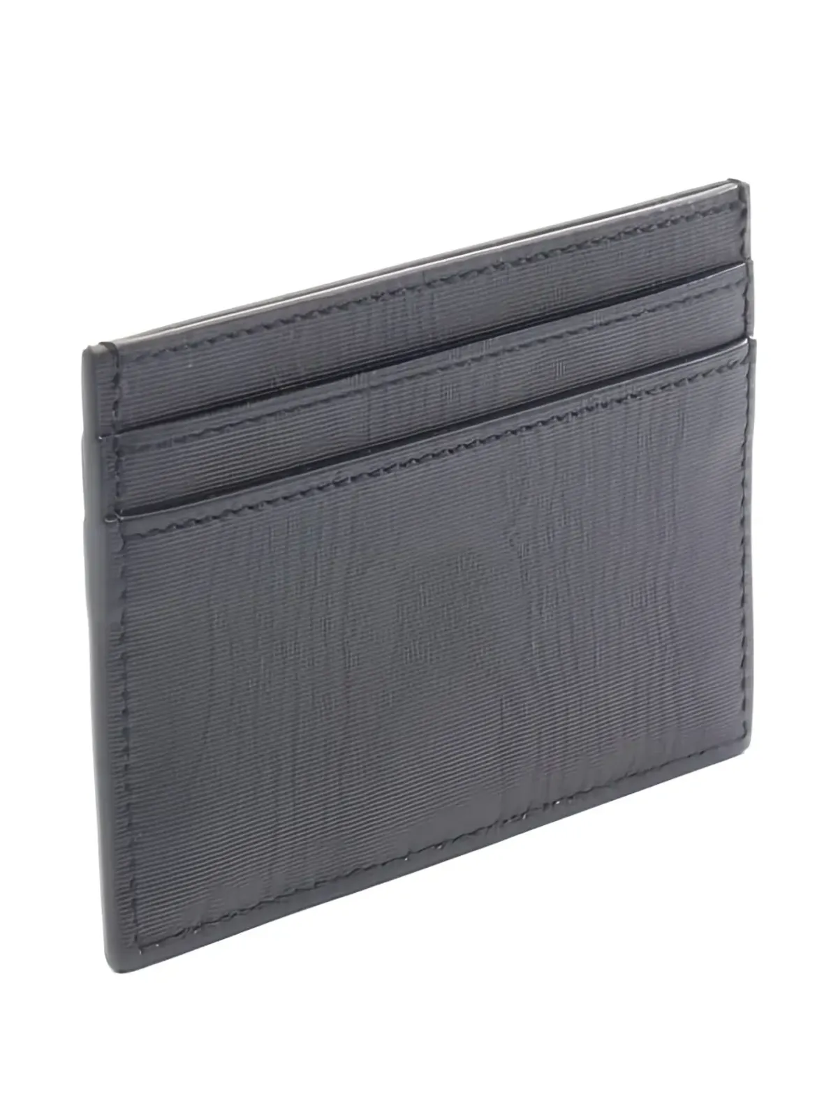 Saint Laurent ビンテージ カサンドレ レザー カードホルダー（ブラック） - 画像2