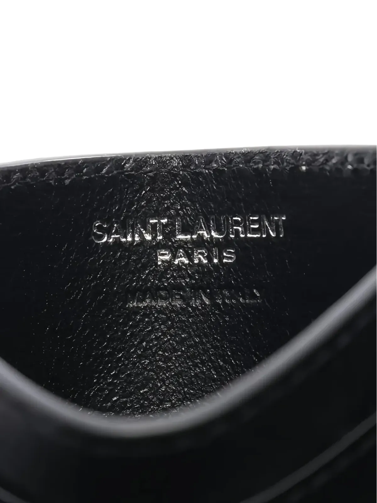 Saint Laurent ビンテージ カサンドレ レザー カードホルダー（ブラック） - 画像4
