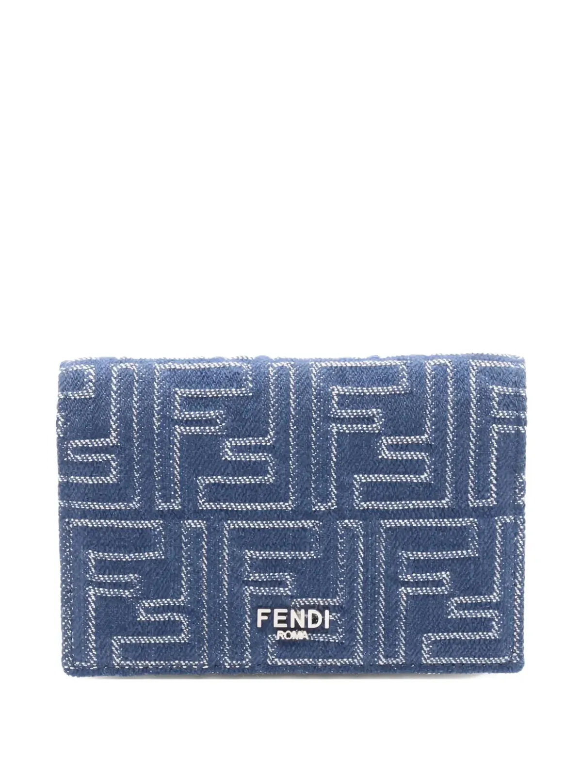 Fendi Pre-Owned デニムレザー ウォレット ブルー - 画像1