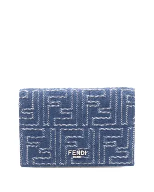 Fendi Pre-Owned デニムレザー ウォレット ブルー - サムネイル1