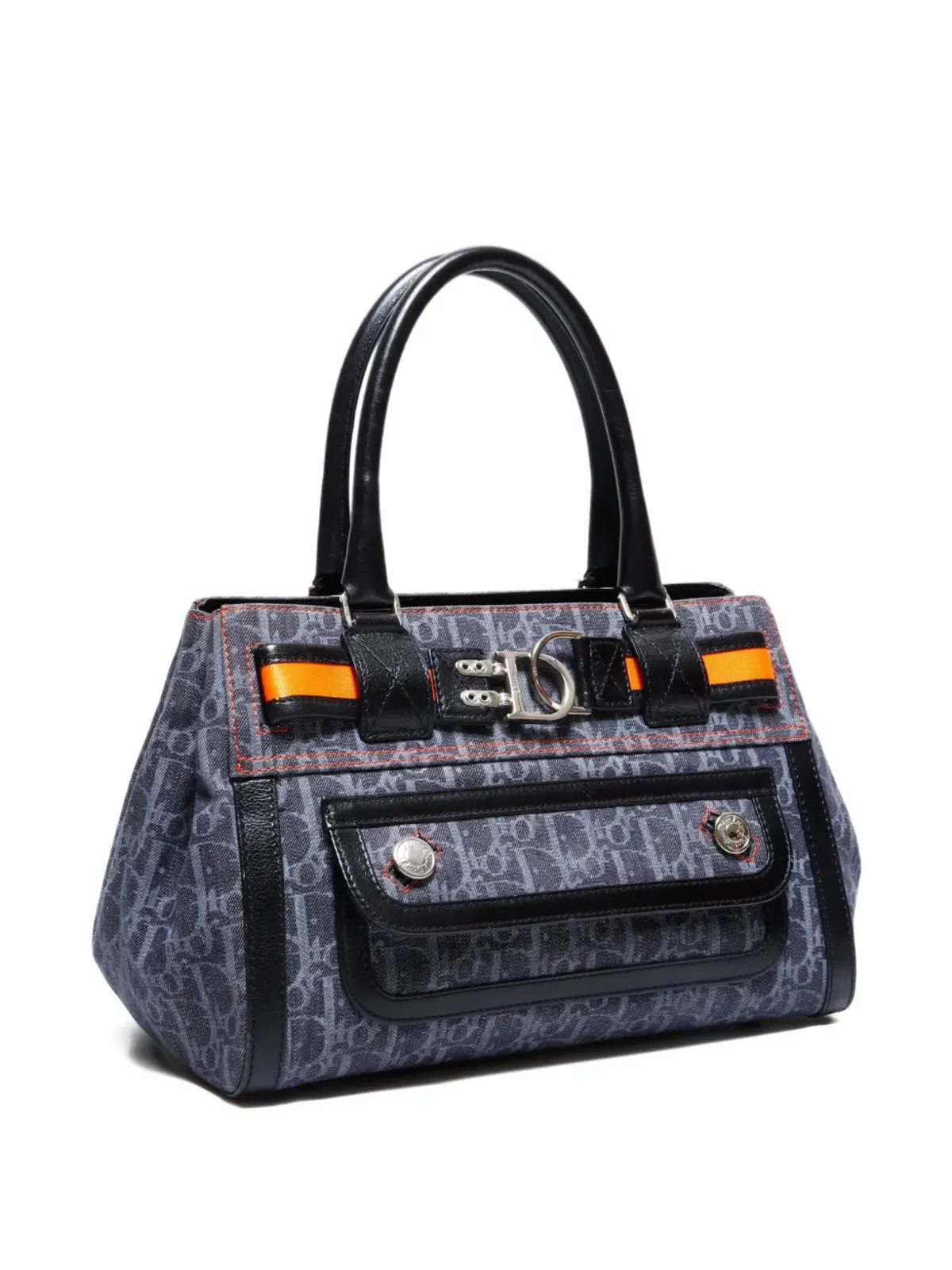 Christian Dior Pre-Owned 2000-2005s Trotter-monogram denim-effect tote bag - Blue - 画像3