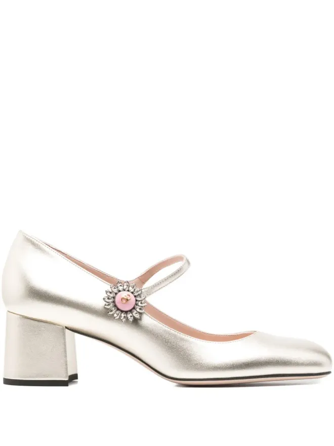 Valentino Garavani Valentino Garavani クリスタル装飾ヒールパンプスの商品画像